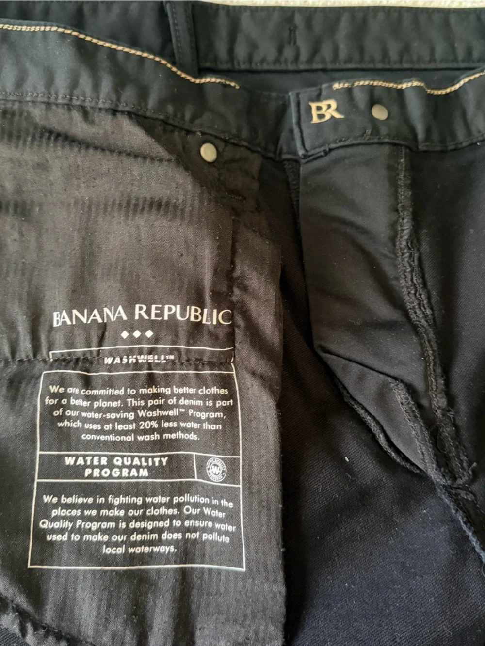 Banana Republic Men's Black Travel Jean - Athletic Fit